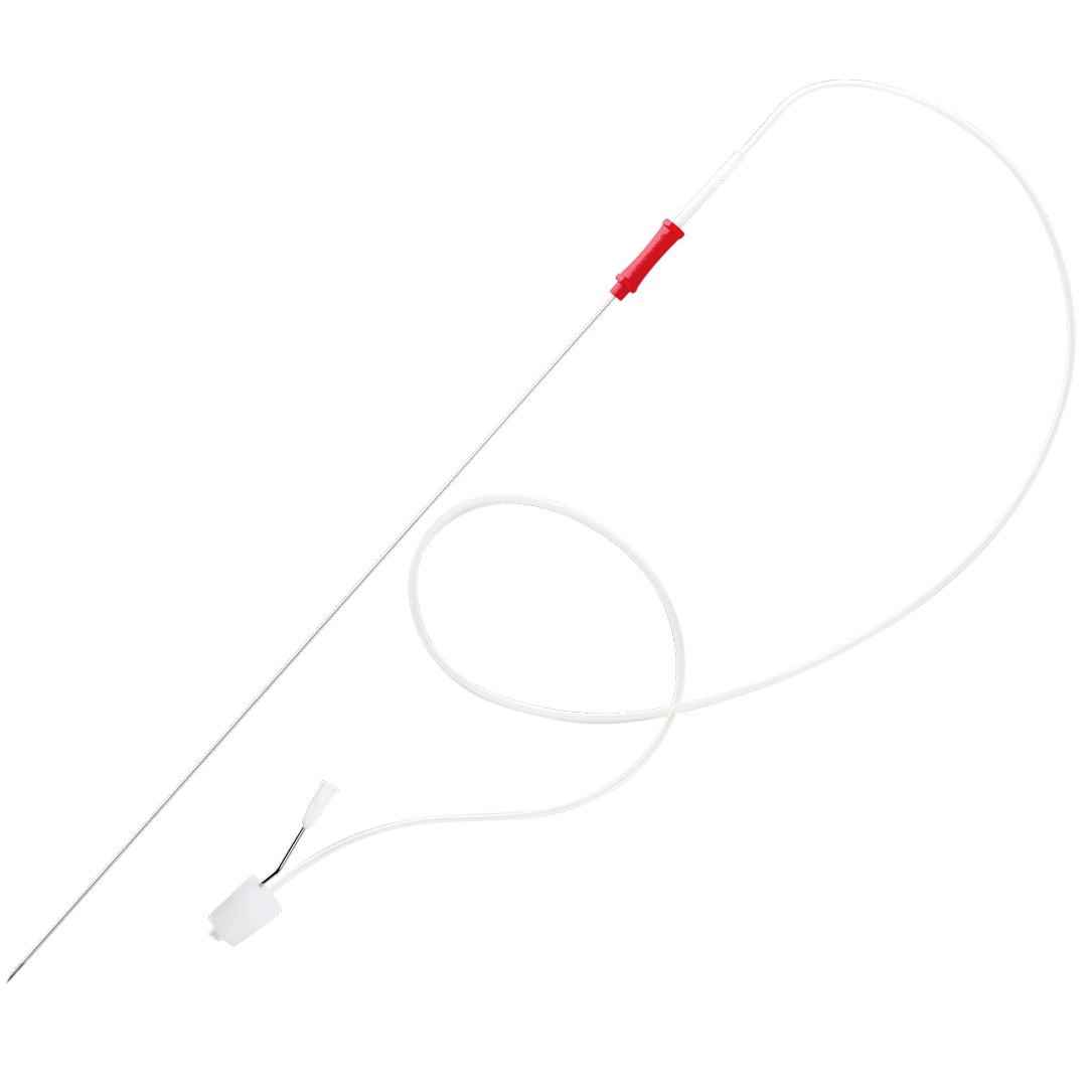 Single Lumen Needle with Aspiration Line
